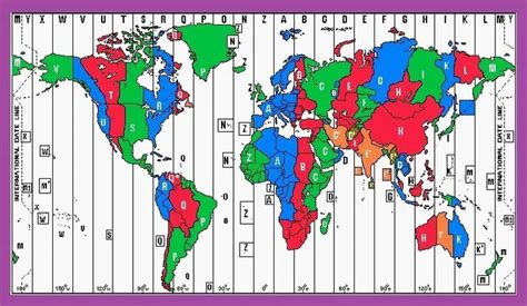 The World Time Zone Map | Large Printable Colorful and with Time Zone ...