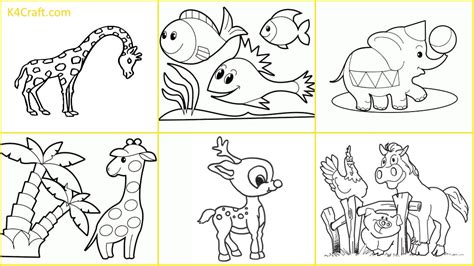 Animal Coloring Pages for Kids - Kids Art & Craft