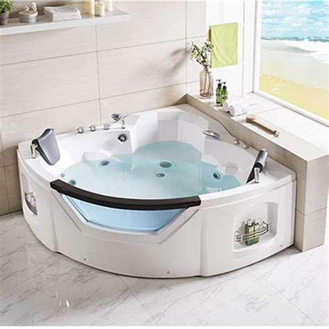 China Indoor Two Persons Corner Hot Tub SPA Bathtub Acrylic Massage ...