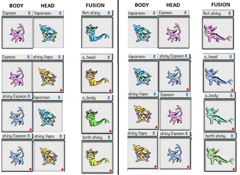 Image - Shiny combos.png | Pokémon Infinite Fusion Wiki | Fandom