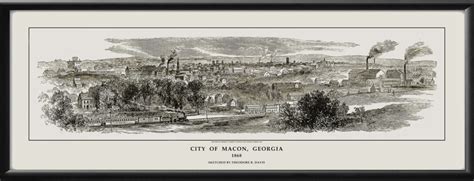 Macon GA 1868 Restored Map | Vintage City Maps