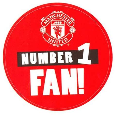 Manchester United Sticker No1 Fan | www.unisportstore.com