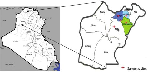 Maps of study area (Nineveh) Iraq. | Download Scientific Diagram