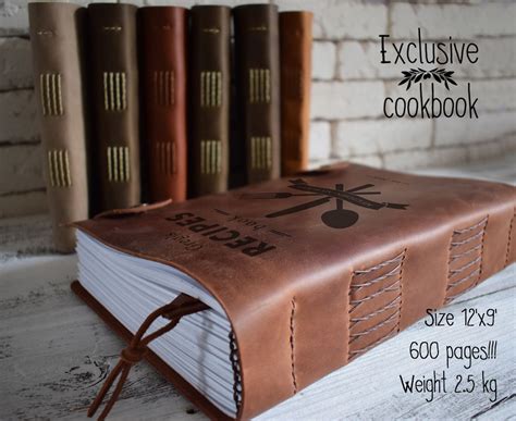 Exclusive Leather Cookbook/ 600, 300 or 200 Pages/family Heirloom/a5 ...