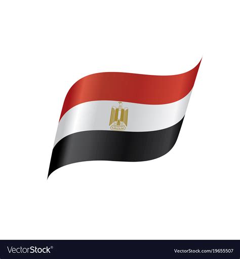 Egypt flag Royalty Free Vector Image - VectorStock