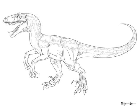 Dinosaur Coloring Pages Velociraptor Pictures