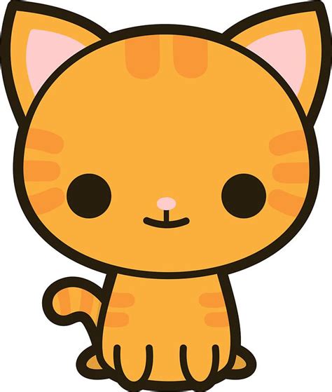 'Kawaii ginger cat' Sticker by peppermintpopuk | Cute kawaii drawings ...