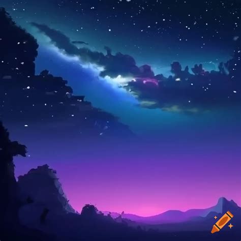 The anime-style wallpaper landscape is set in a serene and magical ...