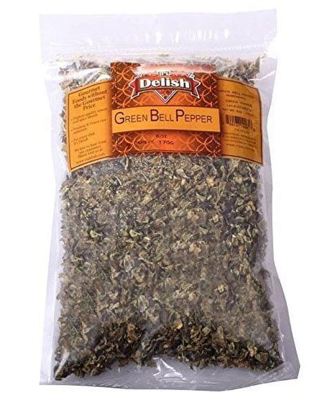 Dried Green Bell Peppers by It's Delish, 1 lb Bulk Bag, Chopped & Dried ...