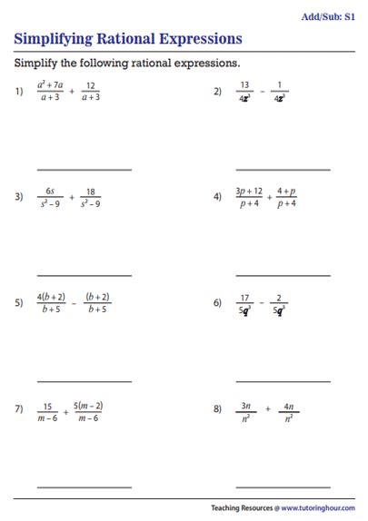 Solving Rational Exponents Worksheet