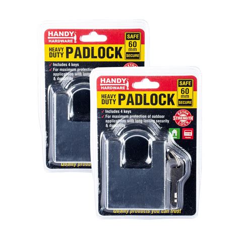 2 Pcs Padlock Extra Heavy Duty 60mm Waterproof Keyed Padlock High ...