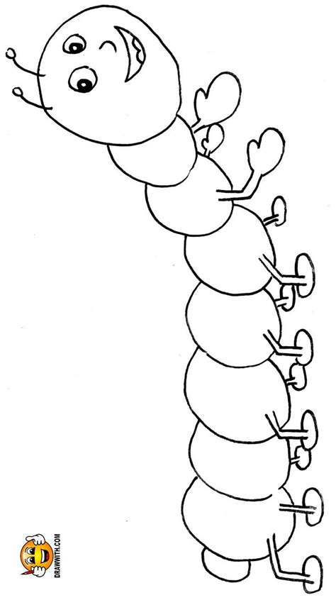 Free caterpillar coloring page for kids which includes a color along ...