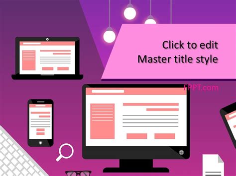 Free Computer Illustration PowerPoint Template - Free PowerPoint Templates