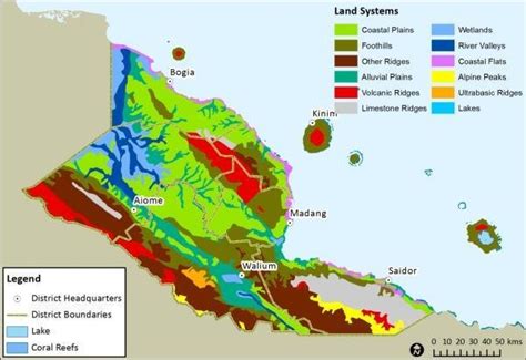 Land System data clipped to Madang Province | Download Scientific Diagram