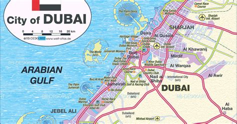 Burj Dubai: Dubai City Map places of interest