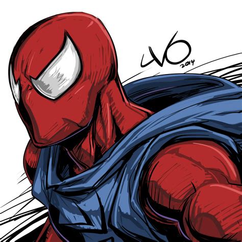 Digital Sketch Warm up 28 - Scarlet Spider by Vostalgic on DeviantArt