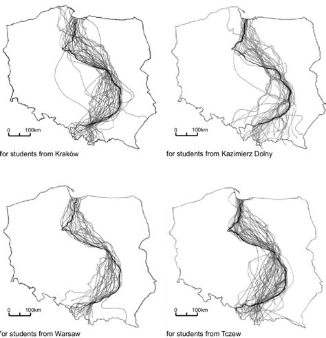 The course of the Vistula river on the map of Poland | Download ...