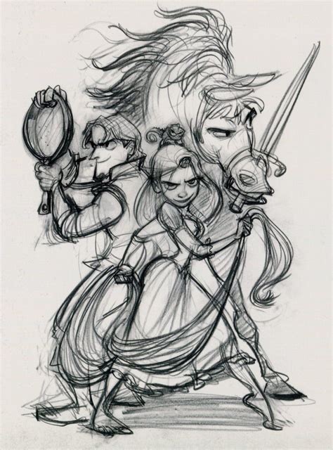 Tangled Concept Art- I love love LOVE how Glen Keane sketches... And ...