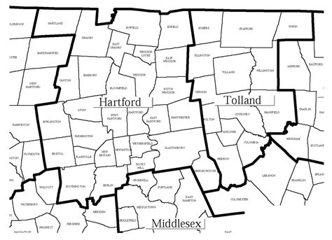 Hartford County Ct Map | Cities And Towns Map