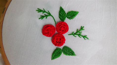 Rose Leaf Embroidery Stitch | Embroidery