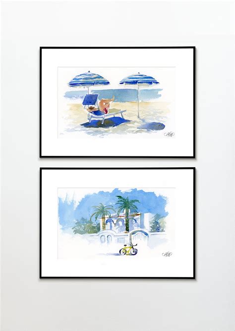 Watercolour sketch Sea beach • MarMarClipArt