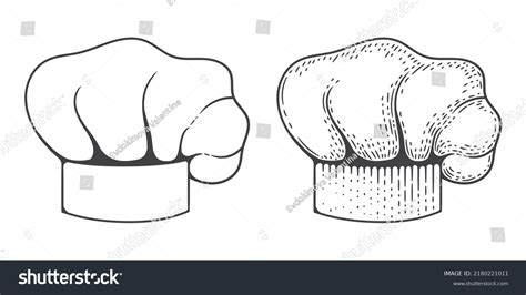 Chef Hat Sketch Vintage Engraving Style Stock Vector (Royalty Free ...