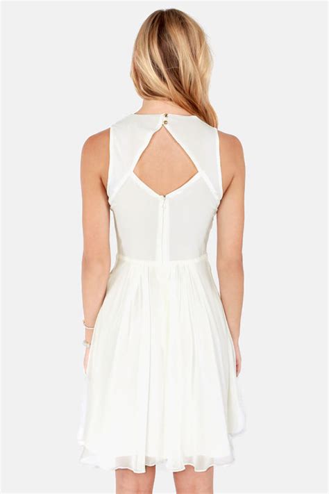 Lumier Dress - Ivory Dress - Sleeveless Dress - $96.00