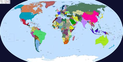 Political World Map De Facto Labeled June Mapporn | Hot Sex Picture