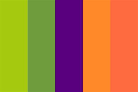 Green-Violet-Orange Palette Color Palette