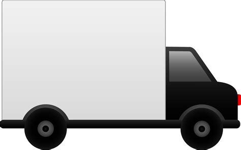 White Delivery Truck - Free Clip Art