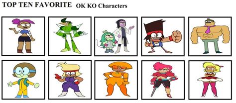 Top Ten Favorite OK KO Characters by mlp-vs-capcom on DeviantArt