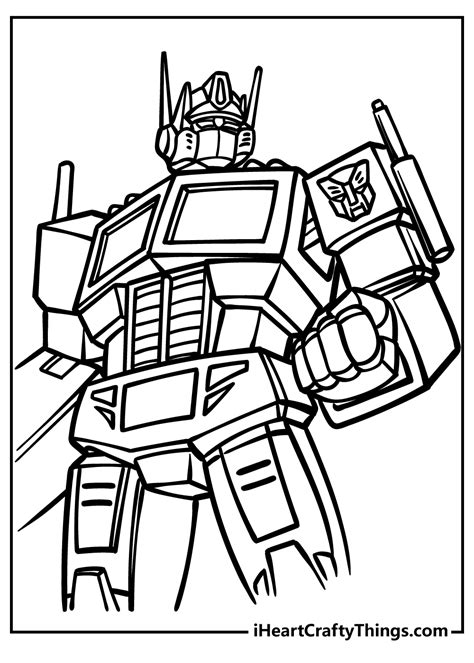 Optimus Prime Coloring Book Pages