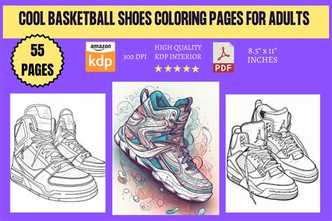 Cool Basketball Shoes Coloring Pages for Graphic by KDP INTERIORS ...