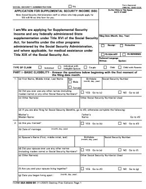 15 Printable social security benefits application form Templates ...