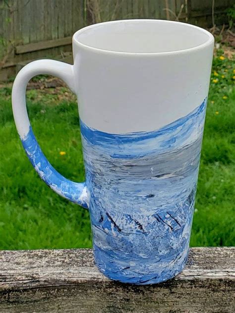 Tall Blue Coffee Mug 16 Oz - Etsy | Mugs, Blue coffee mugs, Purple ...