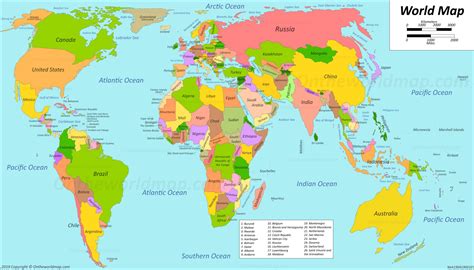 World Map With Countries Labeled