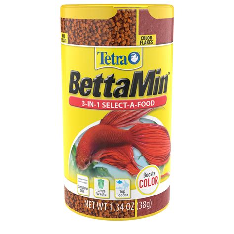 Tetra BettaMin Select-A-Food Flakes, Betta Fish Food, 1.34 oz - Walmart.com