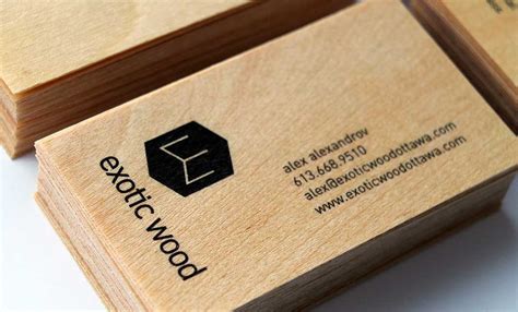 Wooden Business Cards for Exotic Wood Ottawa • idApostle