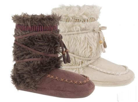 LADIES SLIPPER BOOTS ESKIMO FLUFFY FUR SLIPPERS S M L | eBay