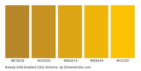 Beauty Gold Gradient Color Scheme