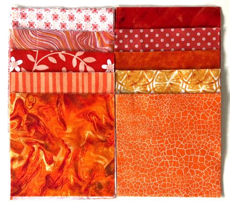 Orange Quilt Fabric Charm Squares SEW FUN QUILTS Time Saver | Etsy