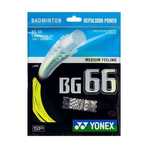 YONEX STRING BG66 YELLOW – Vsmash Sports