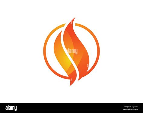 Flame logo design. Fire icon, oil and gas industry symbol Stock Vector ...