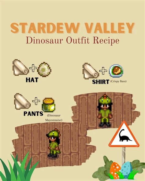 How to make the Stardew valley dinosaur outfit | Stardew valley ...