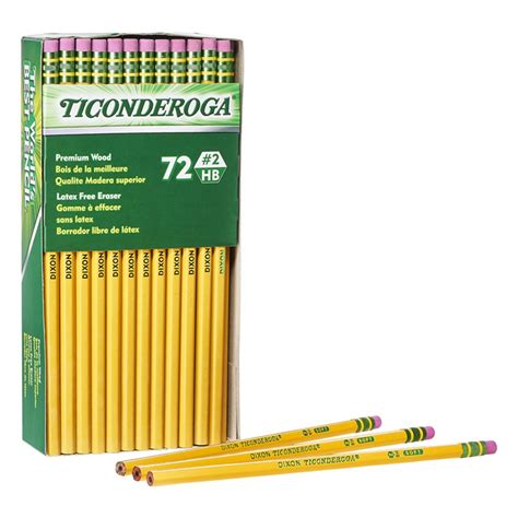 Original Ticonderoga Pencils, No. 2 Soft, Unsharpened, Box of 72 ...