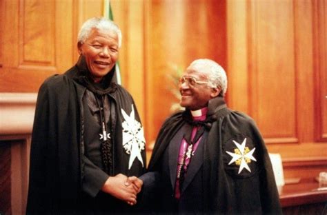 Nelson Mandela with Archbishop Desmond Tutu