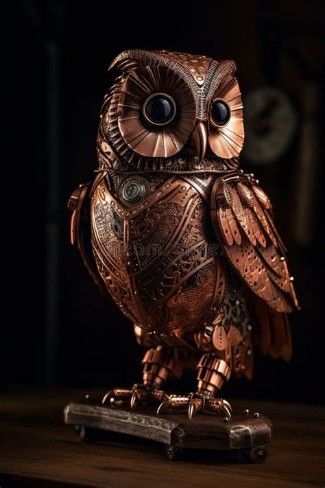 Steampunk Sculpture of Owl Made of Metal and Leather, Incredible ...