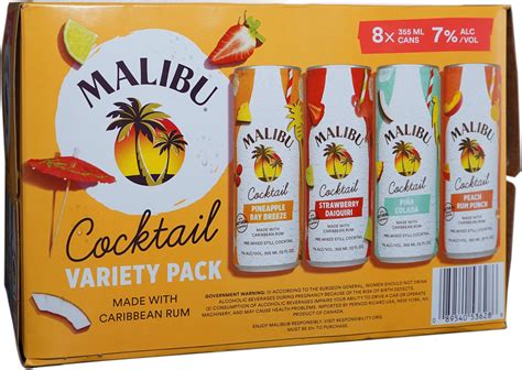 Malibu Cocktail Variety 8 Pack Cans | 8 pack of 355 ml Can