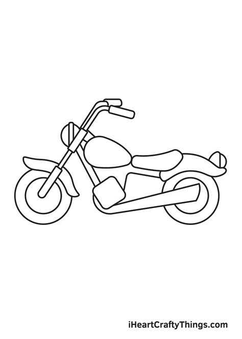 how to draw a motercycle Kako nacrtati motorrad sketsa slika slike ...