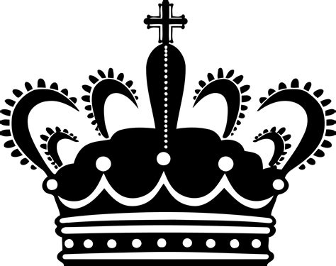 black and white silhouette crown object 23621316 Vector Art at Vecteezy